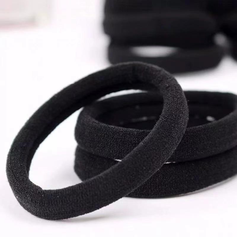 CHAOEE 1Pc Black Scrunchie - Women Girls Ponytail Holder Daily Hair Tie