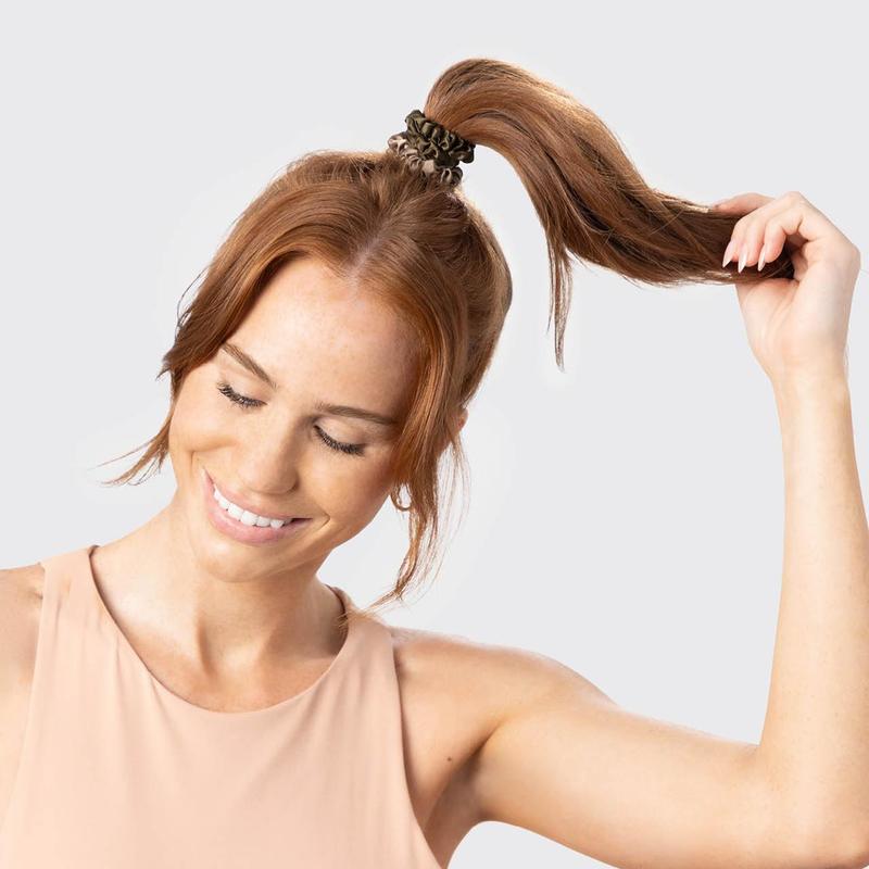 Ultra Petite Eucalyptus Scrunchies - 6pc Satin Hair Ties