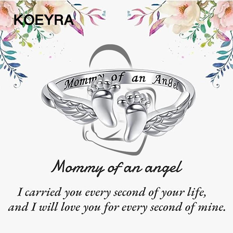 Personalized Angel Wing & Letter Ring - Adjustable Engraved Design Elegant Versatile Women's Fashion Jewelry