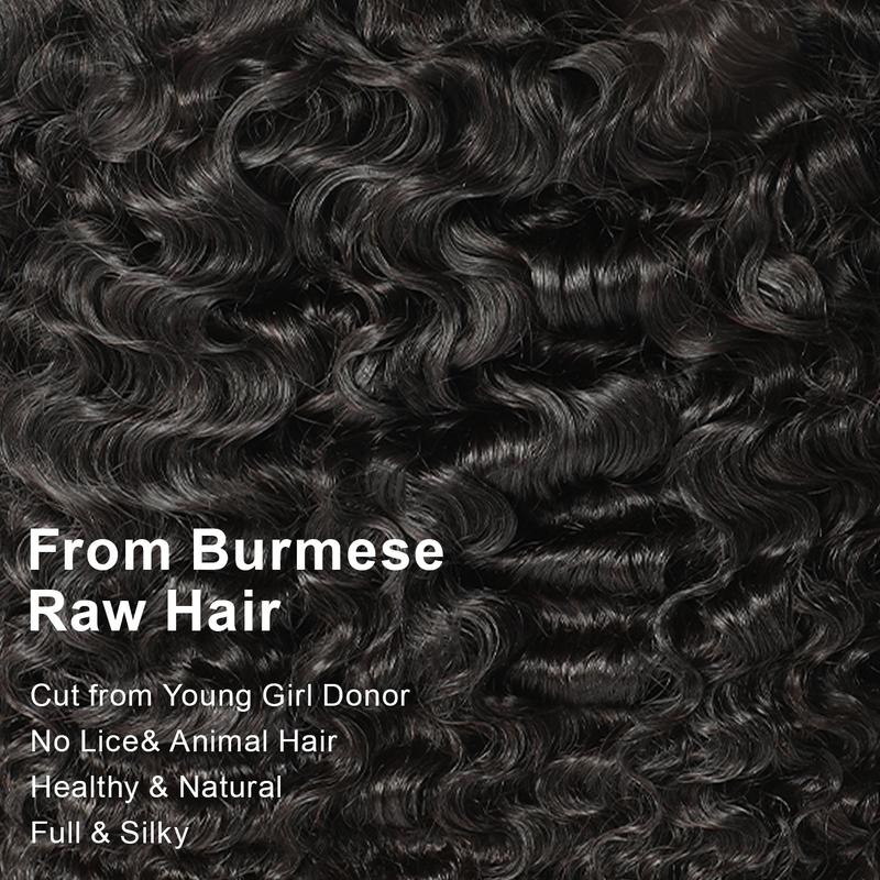 100% Raw Burmese Curly Virgin Hair Bundles - Natural Black Spiral Weft Extensions for Black Women