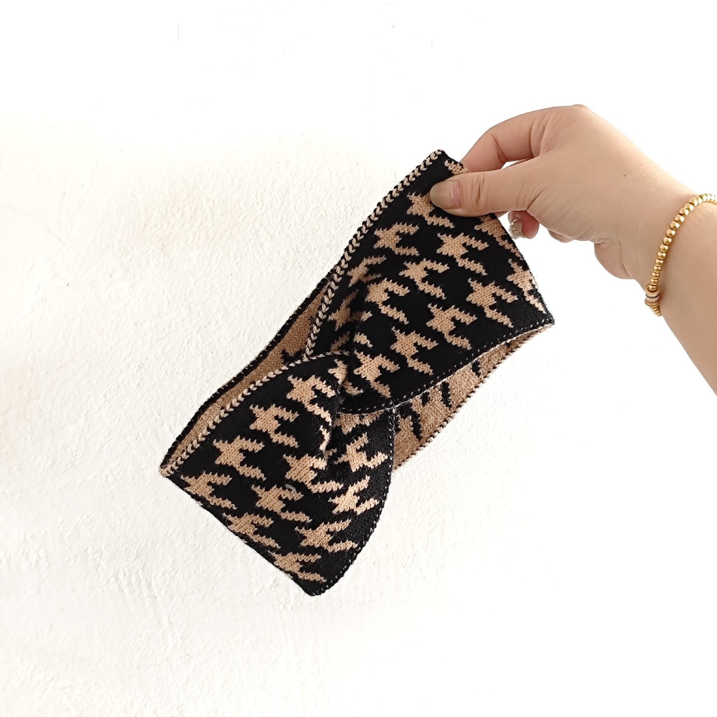 Women's 5-Piece Adjustable Knitted Headbands - Retro Design, High Elasticity for Daily & Outdoor