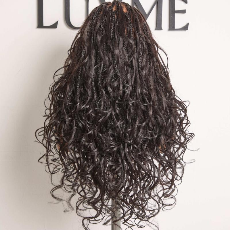 Luvme 26 Inch Bohemian French Curl Wig - Full HD Lace Pre-Plucked Pre-Cut Lace, Knotless Natural Hairline