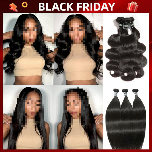 10A 30 Inch Brazilian Human Hair - Alight Ashine Black Friday Knot-Free Straight/Wave/Deep Curly