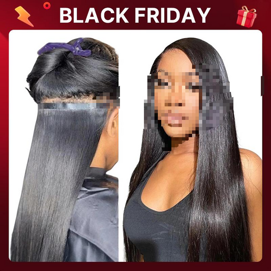 LUVME 100% Virgin Hair Extensions - Invisible Seamless Edge | Straight/Body Wave/Burmese Curly