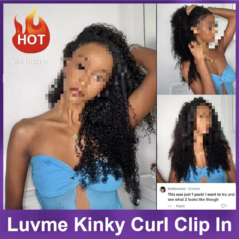 LUVME 100% Virgin Hair Extensions - Invisible Seamless Edge | Straight/Body Wave/Burmese Curly