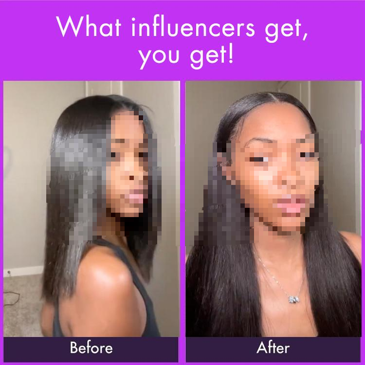 LUVME 100% Virgin Hair Extensions - Invisible Seamless Edge | Straight/Body Wave/Burmese Curly