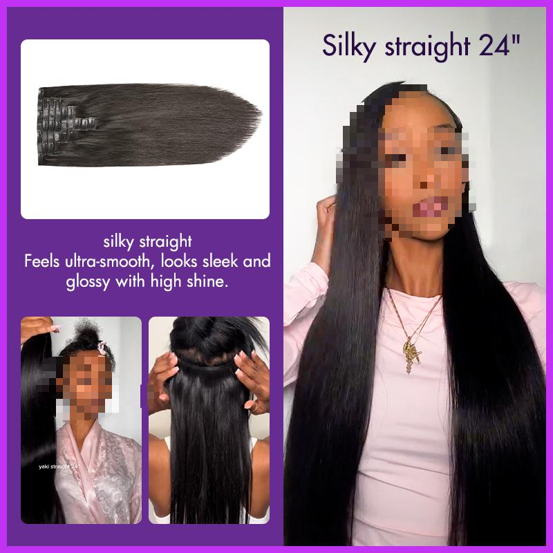 LUVME 100% Virgin Hair Extensions - Invisible Seamless Edge | Straight/Body Wave/Burmese Curly