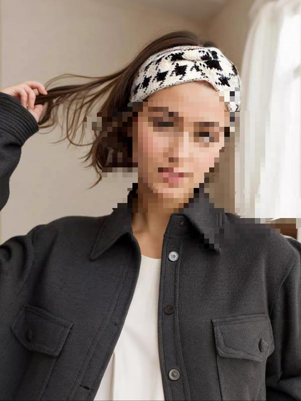 Women's 5-Piece Adjustable Knitted Headbands - Retro Design, High Elasticity for Daily & Outdoor