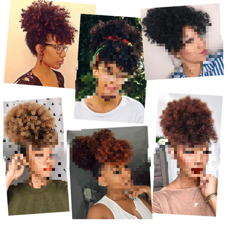 2 Pcs Women/Girls Adjustable Satin Scrunchies - Soft Silk-Like for Thick Curly 4c Natural Hair (Black)