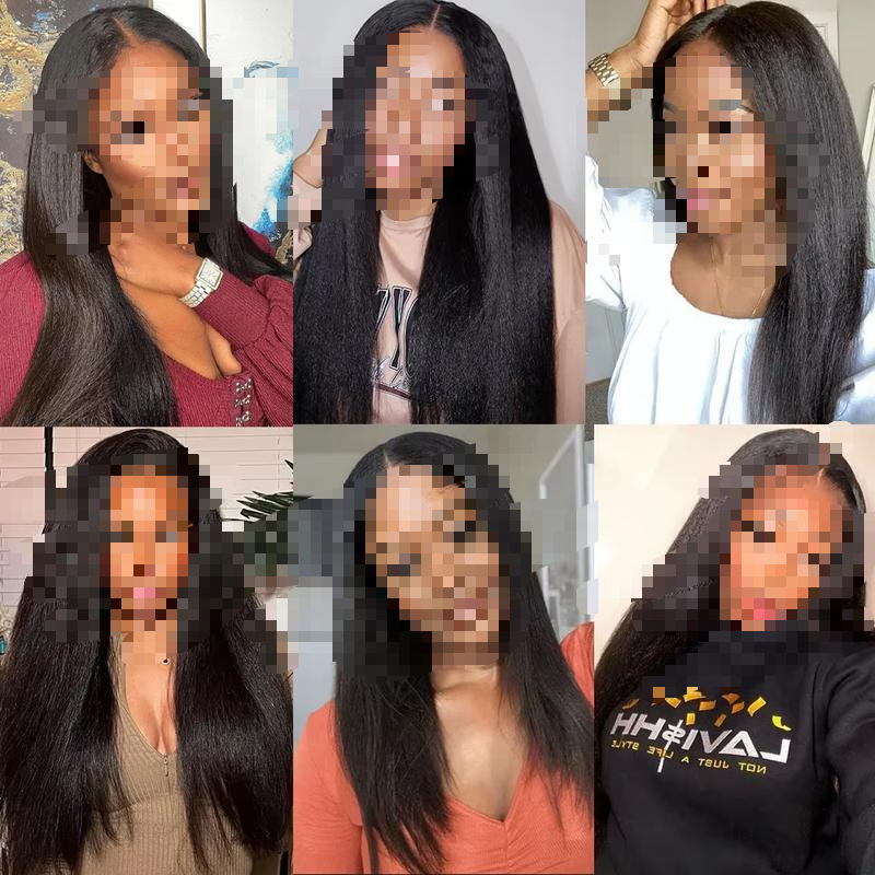 Light Yaki Straight Virgin Human Hair Bundles - Natural Color Quick Weave Extensions (1/3/4 Bundles, Black Friday)