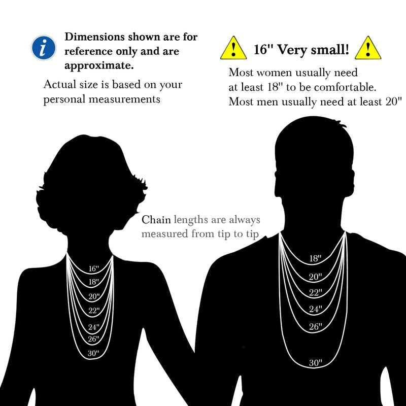 3.5mm Cuban Chain Cross Necklace for Men – Silver/Gold Plated (16-26")