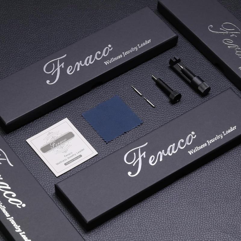 Feraco Men's Magnetic Copper Bracelet - 3X Strength, 99.99% Pure Copper & 3500 Gauss Magnets | Adjustable