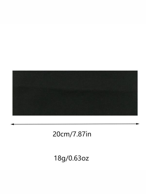 3pcs Unisex Sweat-Absorbing Knit Headbands - High Elastic Yoga/Running Sweat-Wicking Bands