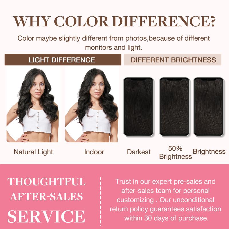 GOOGOO Seamless Clip in Hair Extensions - 100% Human Hair Natural Straight (Black Friday)