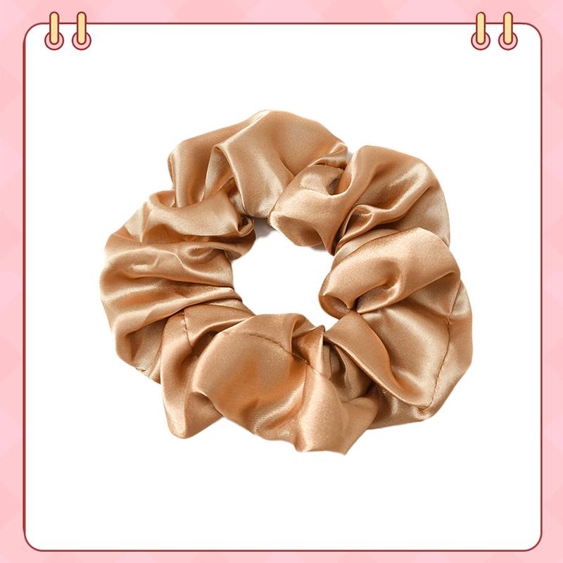 Pizazz 1-Piece Silk Satin Ponytail Scrunchie - Luxury Hair Accessory