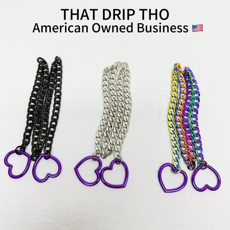 ThatDripTho Heart O-Ring Slip Chain – Punk Style Adjustable Unisex Daily Jewelry