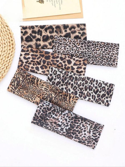 Women's Leopard Print Hair Tie - Casual Minimalist Headwear, Versatile for Thick Hair & Parties