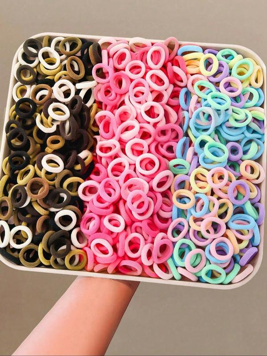 Girls' 150-Piece Cute Hair Set - High Elasticity Rubber Bands, Non-Damaging Hair Ties