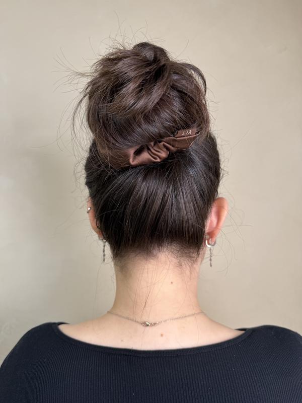 Handmade 100% Real Silk Scrunchies Variety Pack - 2 Medium & 2 Small Hair Accessories