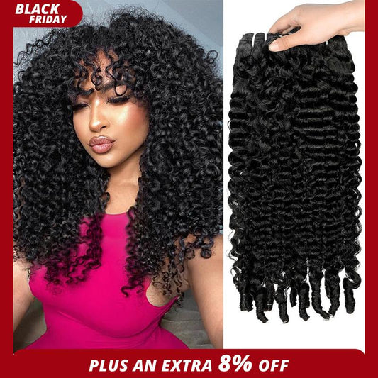 Burmese Spiral Curly Virgin Hair Bundles - Natural Weft Extensions TikTokShopBlackFriday