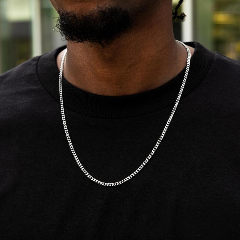 GLD 14k White Gold Micro Cuban Chain - 3mm 16-28" Lengths | Lifetime Guarantee & Better Than Black Friday Deals