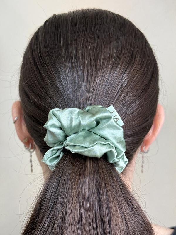 Handmade 100% Real Silk Scrunchies Variety Pack - 2 Medium & 2 Small Hair Accessories