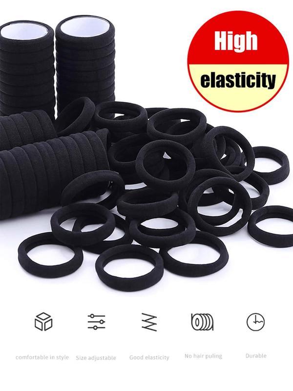 Women's Minimalist Elastic Hair Tie - Summer Simple Solid Color, Casual Daily Ponytail Accessory