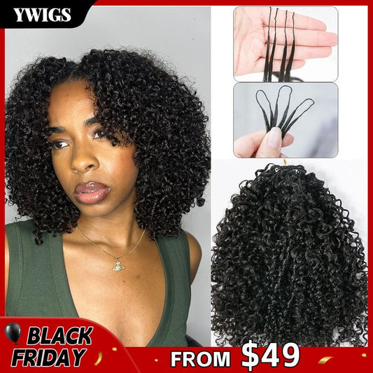YWIGS Knotless Crochet Human Hair Extensions - Pre-Separated 60g/50 Strands (Time-Saving)