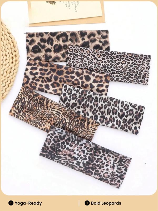 Women's Leopard Print Hair Tie - Casual Minimalist Headwear, Versatile for Thick Hair & Parties