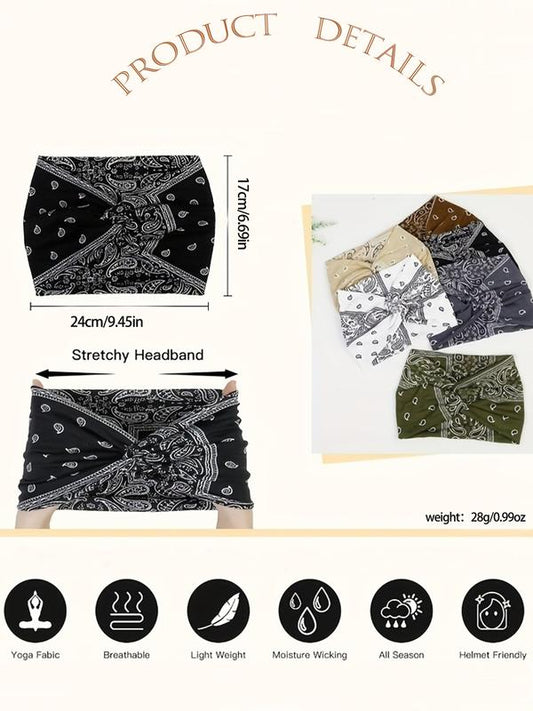 Multi-Color Bohemian Crisscross Headband - Soft Texture Comfortable Anti-Slip Fashion Accessory