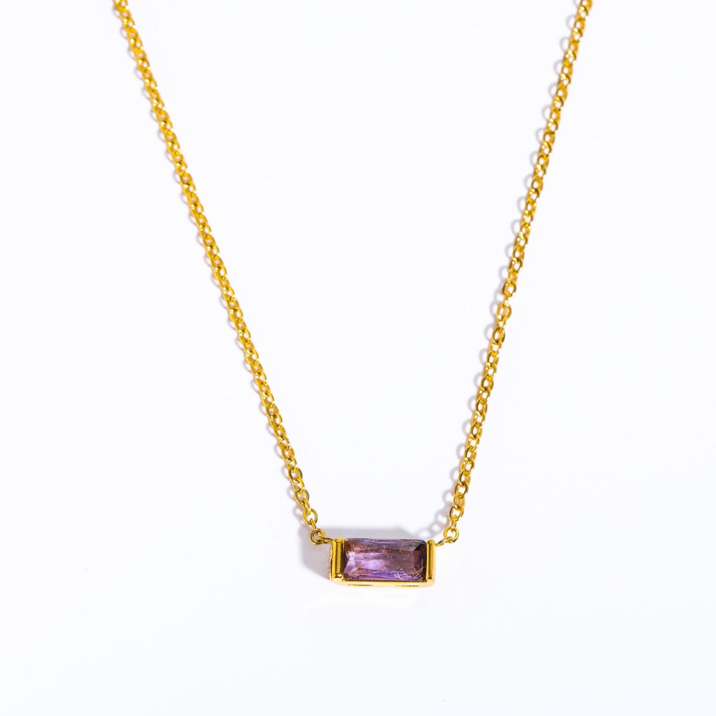 Black Friday Emily Birthstone Necklace - Caitlin's Minimalist Rectangle Pendant | Gold/Silver Custom Gift for Her
