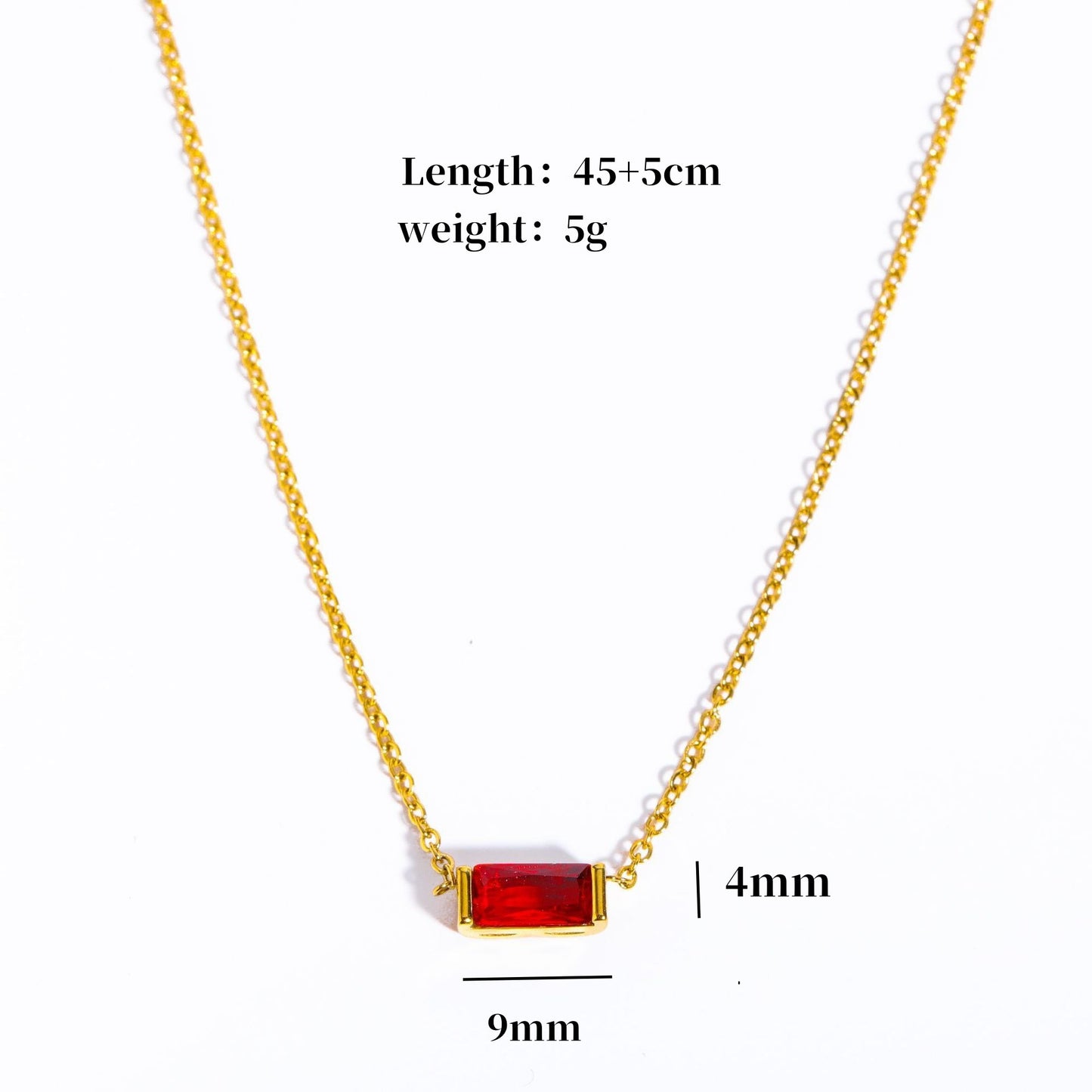 Black Friday Emily Birthstone Necklace - Caitlin's Minimalist Rectangle Pendant | Gold/Silver Custom Gift for Her