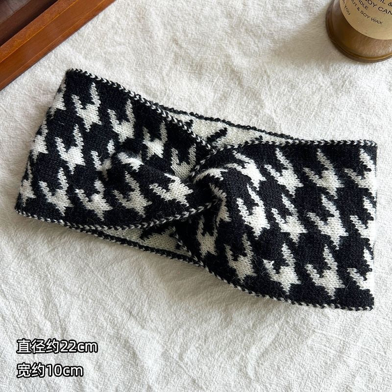 Women's 5-Piece Adjustable Knitted Headbands - Retro Design, High Elasticity for Daily & Outdoor