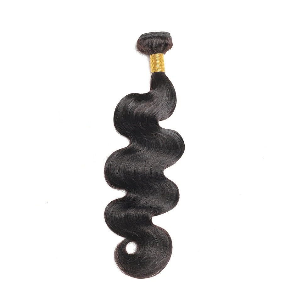 Vinisay Brazilian Virgin Hair Bundles - Body Wave/Straight Quick Weave 12-30" Natural Black