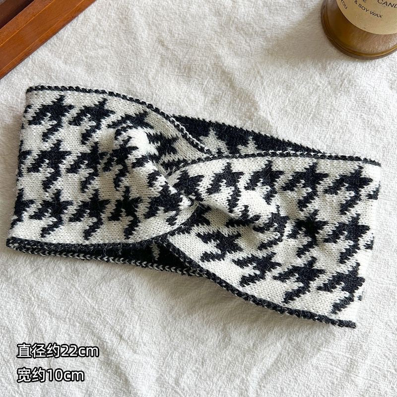 Women's 5-Piece Adjustable Knitted Headbands - Retro Design, High Elasticity for Daily & Outdoor