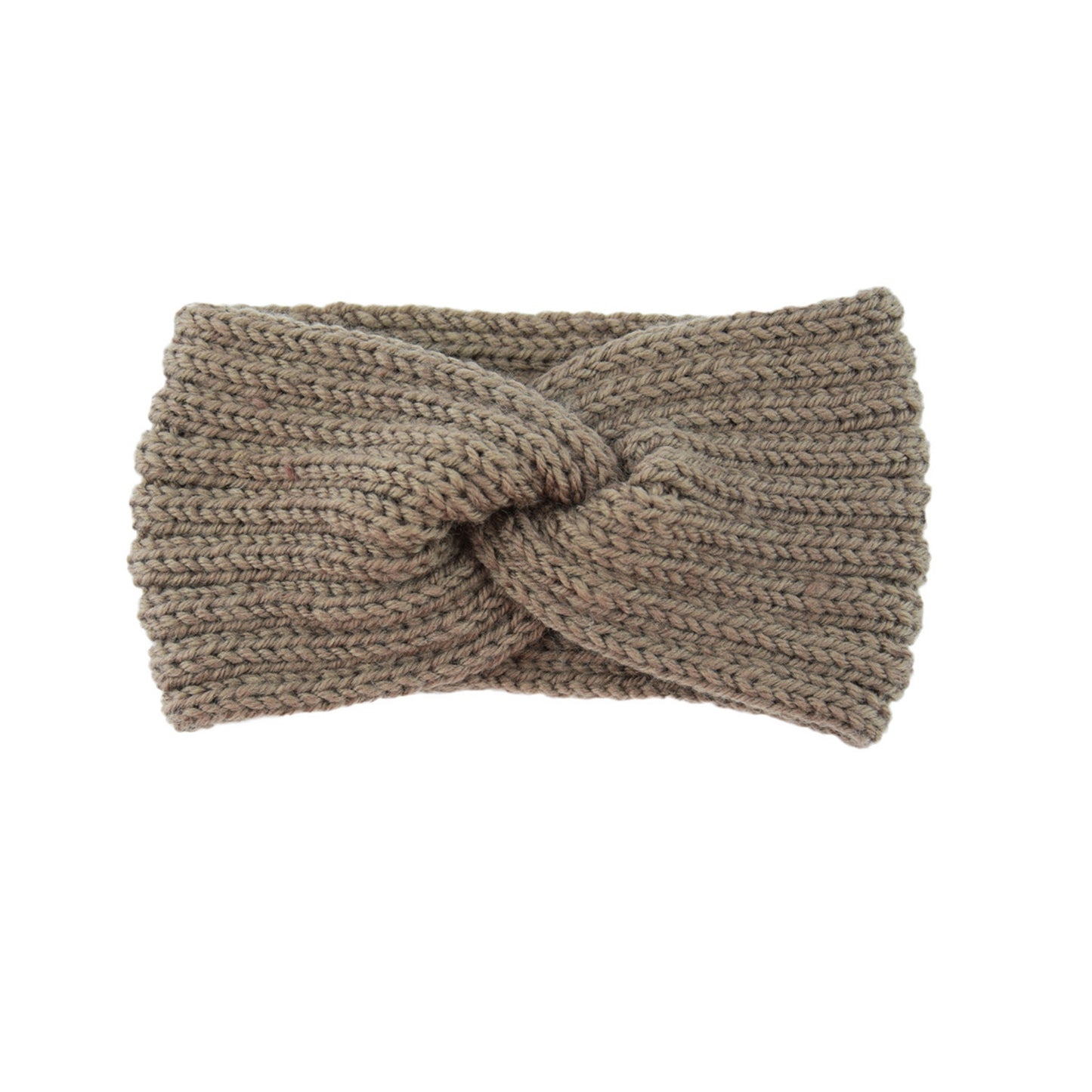 Winter Fashion Elastic Knit Headband - Solid Color with Cute Knot & Snug Fit