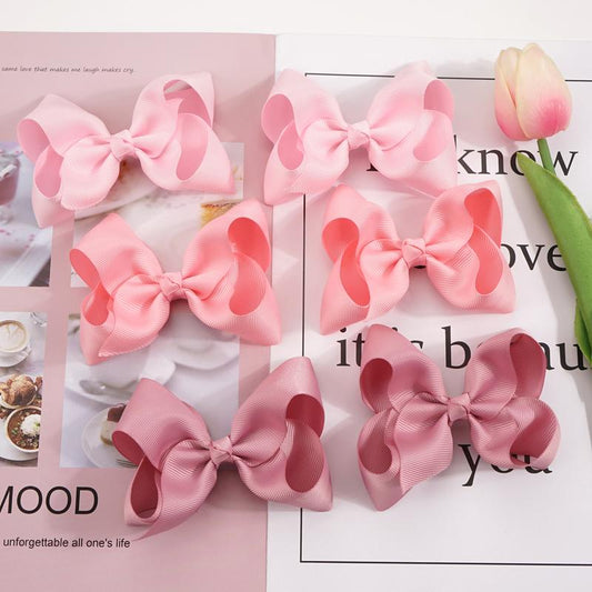 40 Pcs Grosgrain Ribbon Hair Bows Clips, 4.5 Inch & 3 Inch Boutique Alligator Clips Barrettes, Assorted Pairs Hair Accessories for Girls