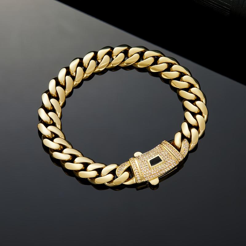 14K Gold Cuban Jewelry Set (Necklace + Bracelet) – 6-14mm Rust-Proof Hypoallergenic | All Occasions