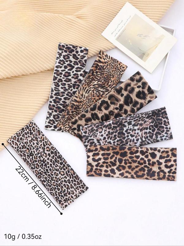 Women's Leopard Print Hair Tie - Casual Minimalist Headwear, Versatile for Thick Hair & Parties