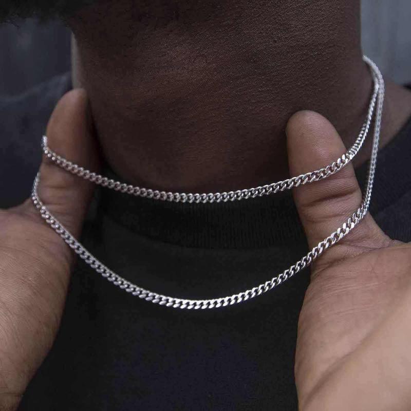 GLD 14k White Gold Micro Cuban Chain - 3mm 16-28" Lengths | Lifetime Guarantee & Better Than Black Friday Deals