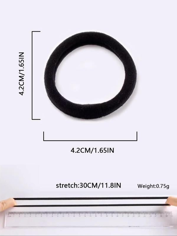 Women's Minimalist Elastic Hair Tie - Summer Simple Solid Color, Casual Daily Ponytail Accessory