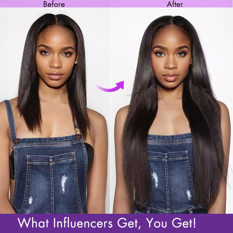 100% Virgin Human Hair Clip-Ins - LUVME Seamless Edge (Straight/Body Wave/Kinky Curly/Yaki/Messy Burmese)