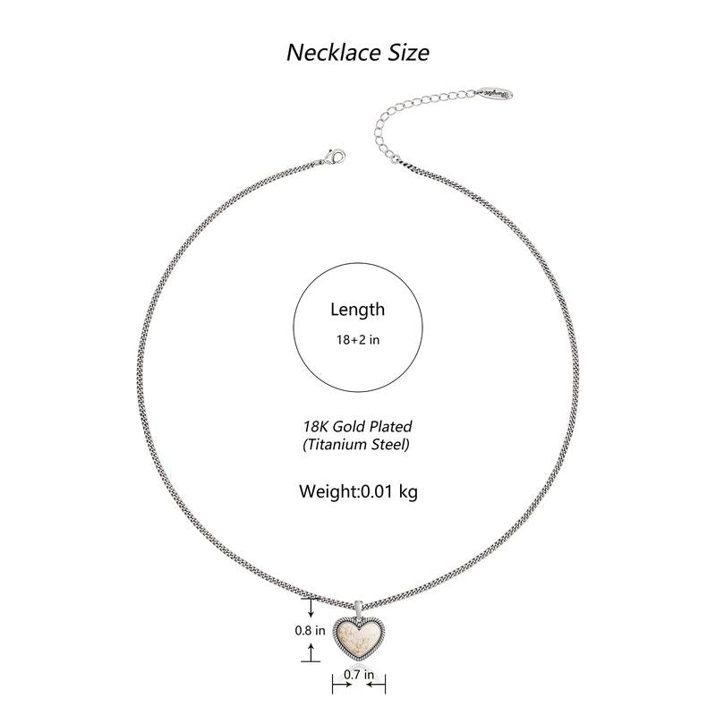 Wrangler Western Heart Necklace – Silver-Plated Teardrop Gemstone | Women’s Everyday & Special Occasions
