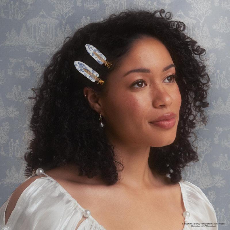 Bridgerton x Kitsch Creaseless Hair Clips | Toile in Bloom Edition