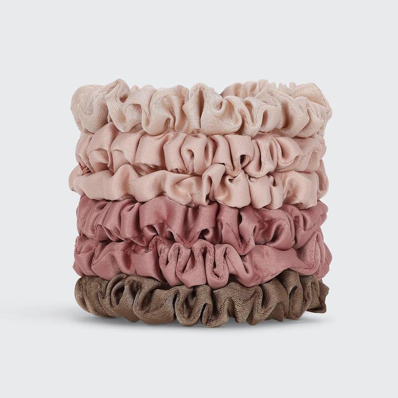 6-Pack Terracotta Ultra Petite Satin Scrunchies