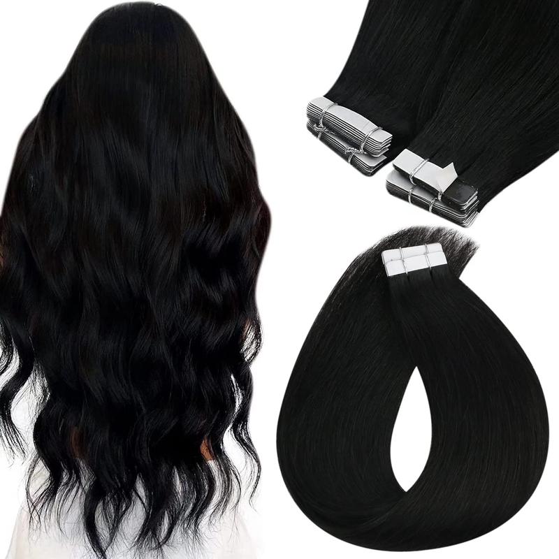 Sunny Invisible Tape in Hair Extensions - 100% Real Human Hair Natural Straight Silky