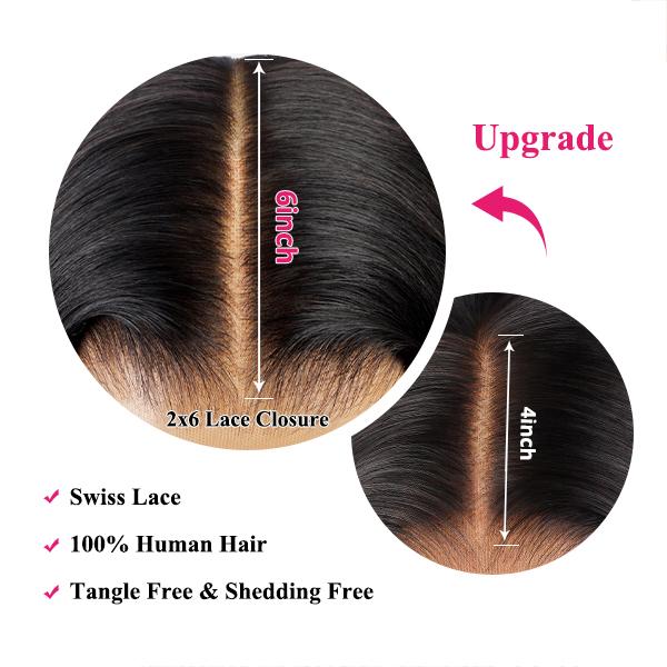 FallFreshness Body Wave Human Hair Bundles + 4x4 Lace Closure - Free Part Quick Weave 2x6 Option
