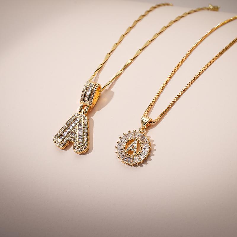 MEIITRUE 2 Pack 14K Gold Plated Initial Necklaces - Adjustable 17"-19" Chain | Valentine's Day Jewelry Set for Women