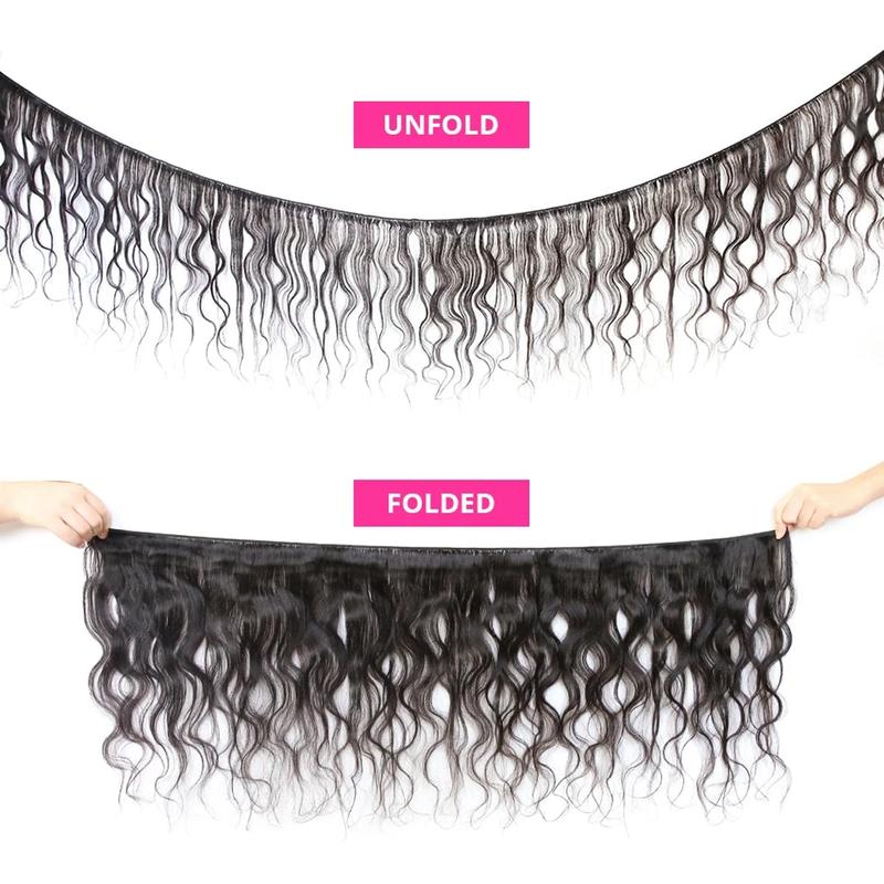 Vinisay Brazilian Virgin Hair Bundles - Body Wave/Straight Quick Weave 12-30" Natural Black