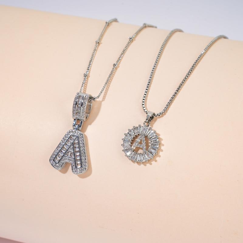 MEIITRUE 2 Pack 14K Gold Plated Initial Necklaces - Adjustable 17"-19" Chain | Valentine's Day Jewelry Set for Women